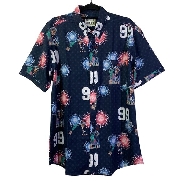 RSVLTS X MLB Shirt Large Rare‎ Aaron Judge Yankees Uncle Sam Short Sleeve NWOT - Picture 1 of 13